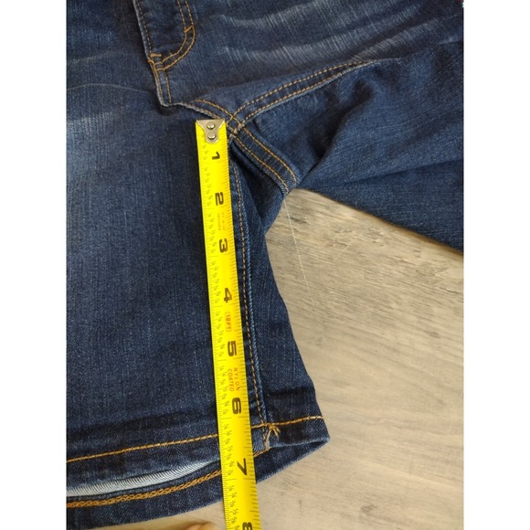 Women's Size 4 EV1 Alex Relaxed Vintage Blue Jean Denim Shorts Embroidered - Picture 8 of 10